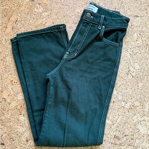 Reformation emerald green Jeans